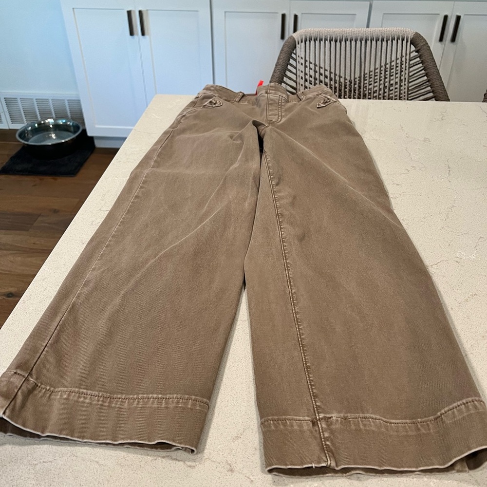 Spanx twill pants, straight leg